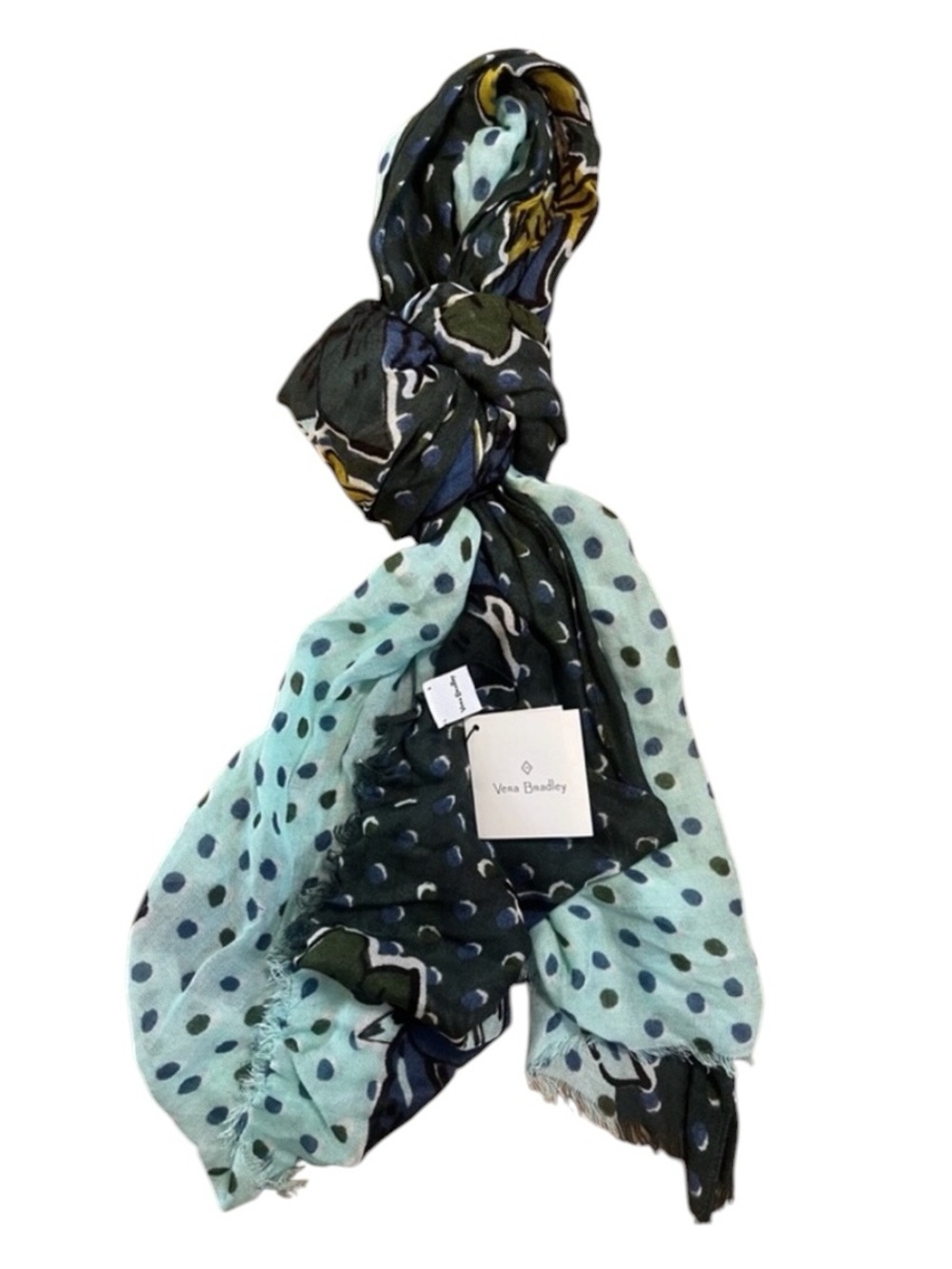 Vera Bradley Soft Fringe Scarf Falling Flowers Long Lightweight NWT